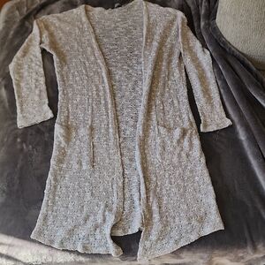 Moa Moa Cream Open-Front Cardigan Sweater